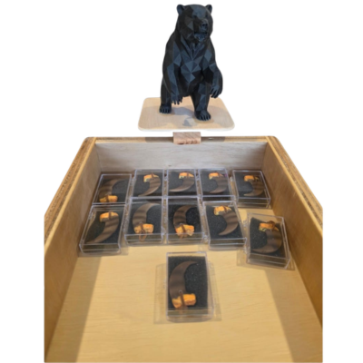 Bear Claw Necklace wooden retail display box; necklaces sold separately