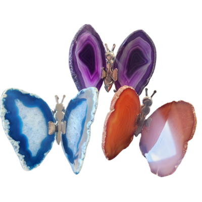 agate slice butterfly